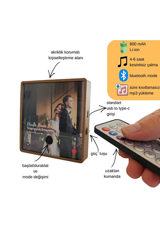 Kişiye Özel Fotoğraflı Müzik Çalar Magnet